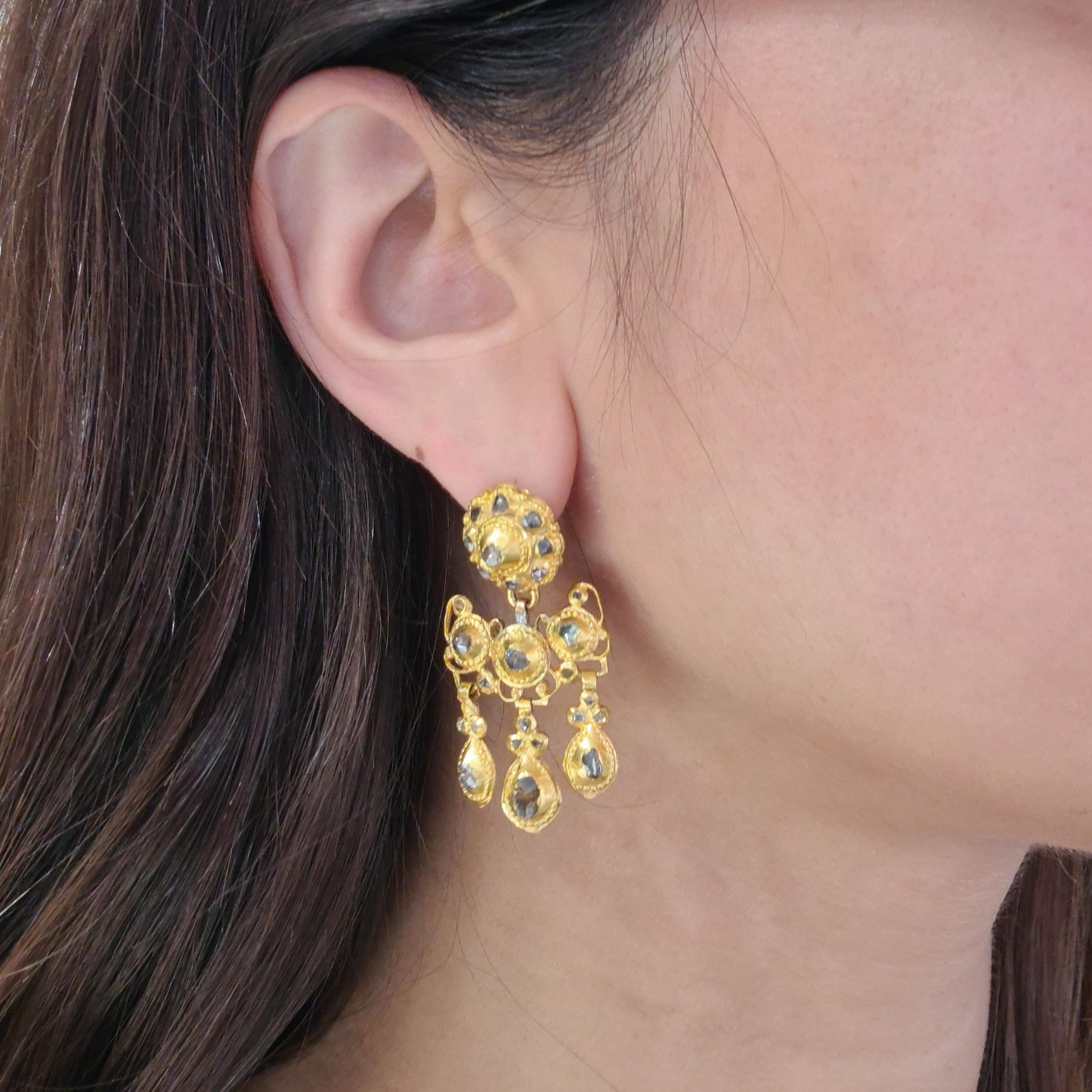 diamond earrings in spanish
