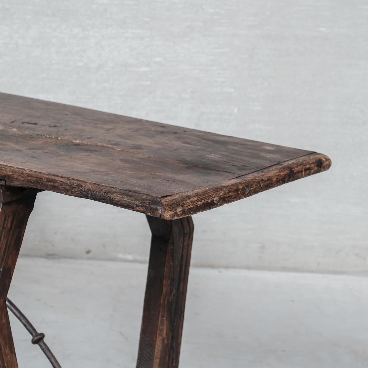 Antique Spanish Double Sided Console Table For Sale 2