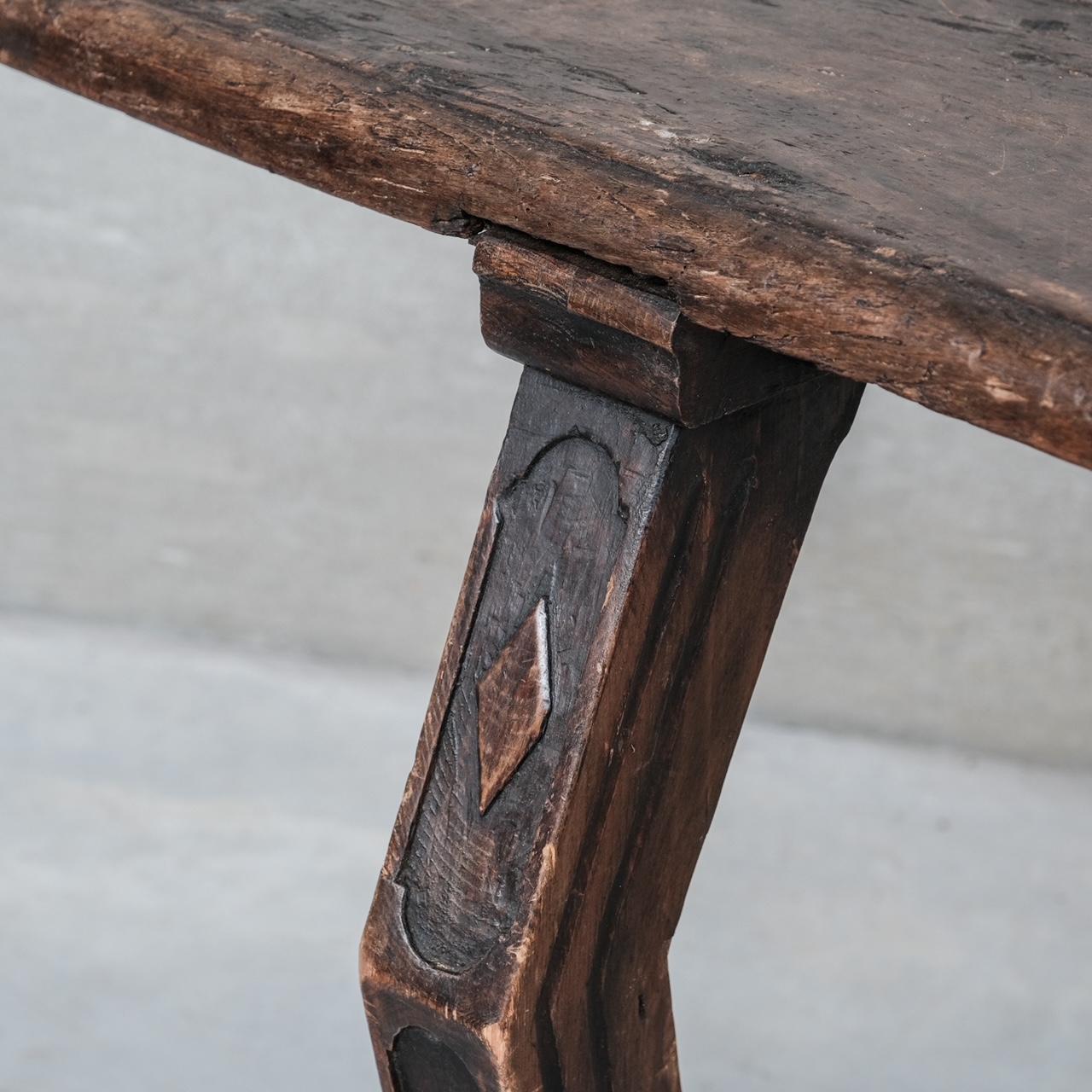 Antique Spanish Double Sided Console Table For Sale 3
