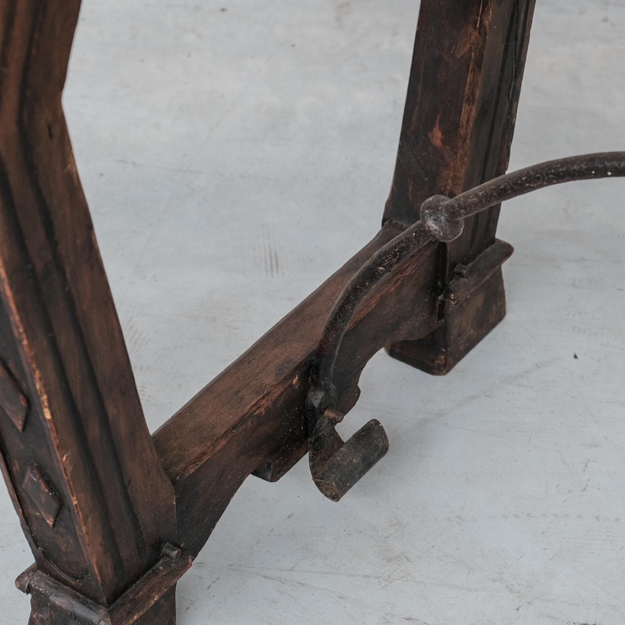 Antique Spanish Double Sided Console Table For Sale 4