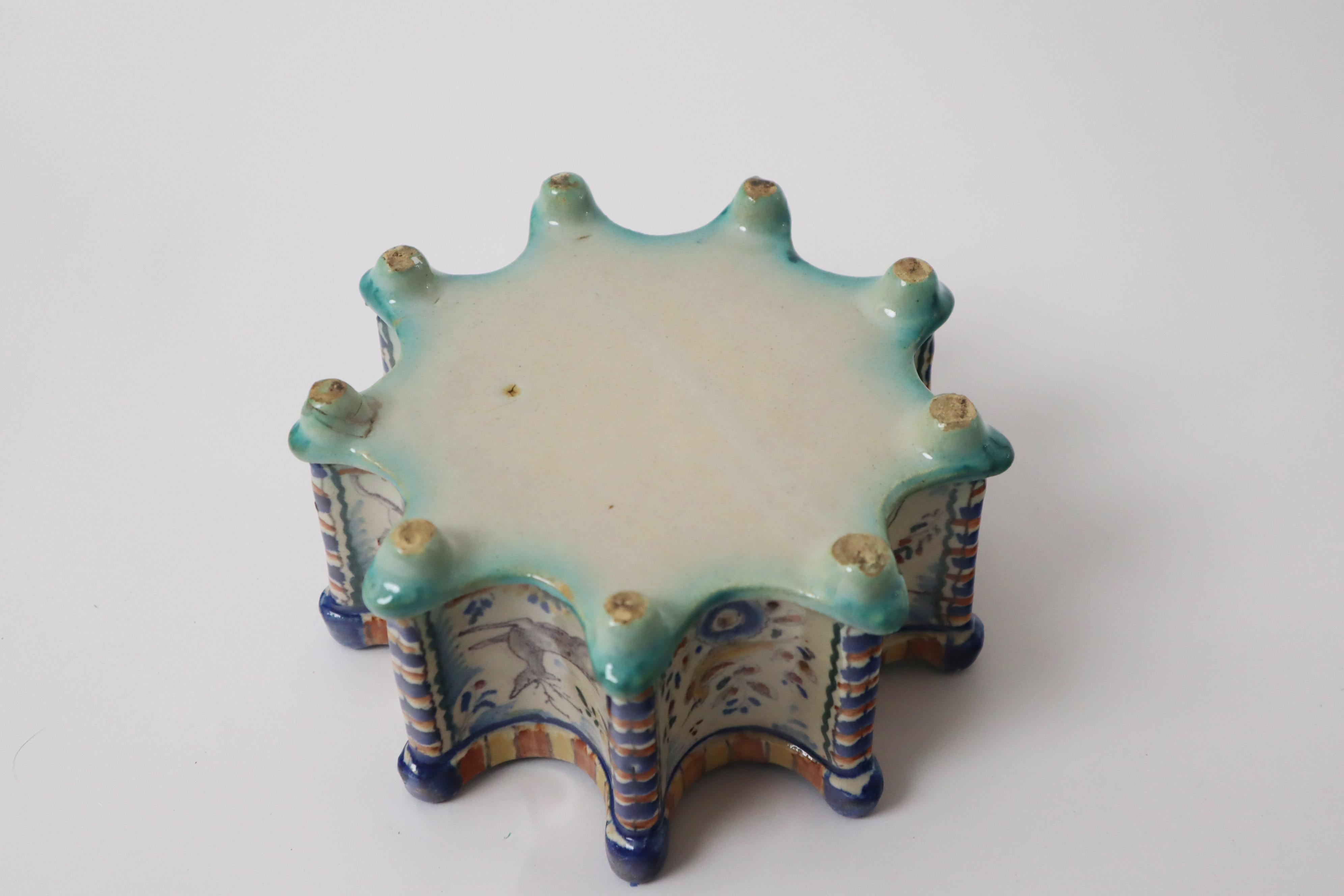 18th Century and Earlier antique Spanish fiance teapot warmer with hunting motifs For Sale