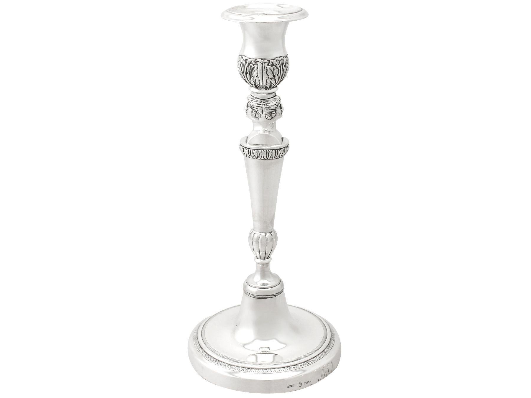 french silver candlesticks