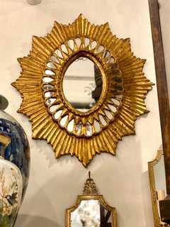 Antique Spanish Gilt Wood Mirror