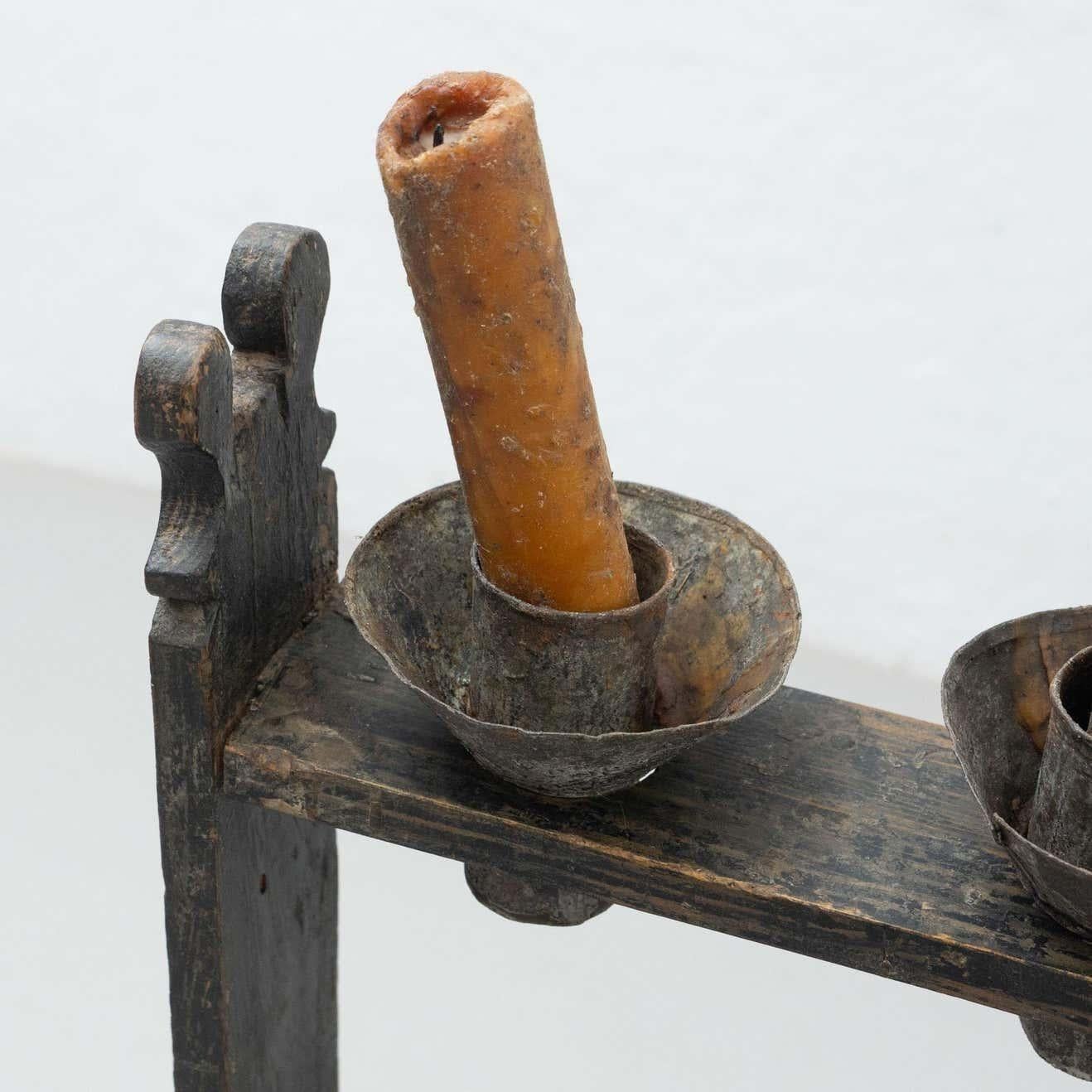 Antique Spanish Hachero Candleholder, Circa 1890 For Sale 6