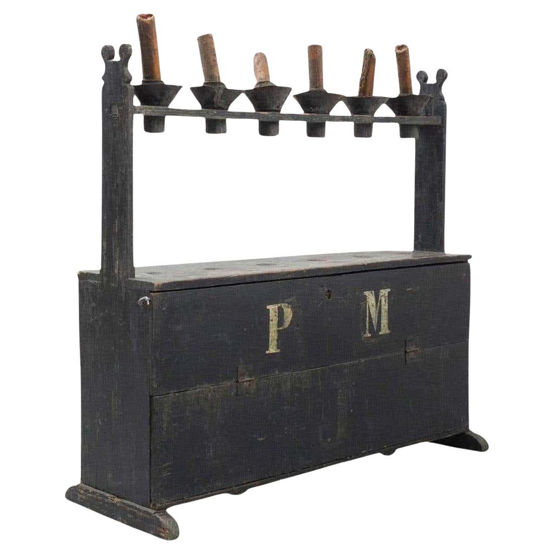 Antique Spanish Hachero Candleholder, Circa 1890