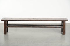 Antique Spanish hallway bench / dining table bench from the 18th century