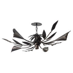 Antique Spanish Iron Leaf Ceiling Light