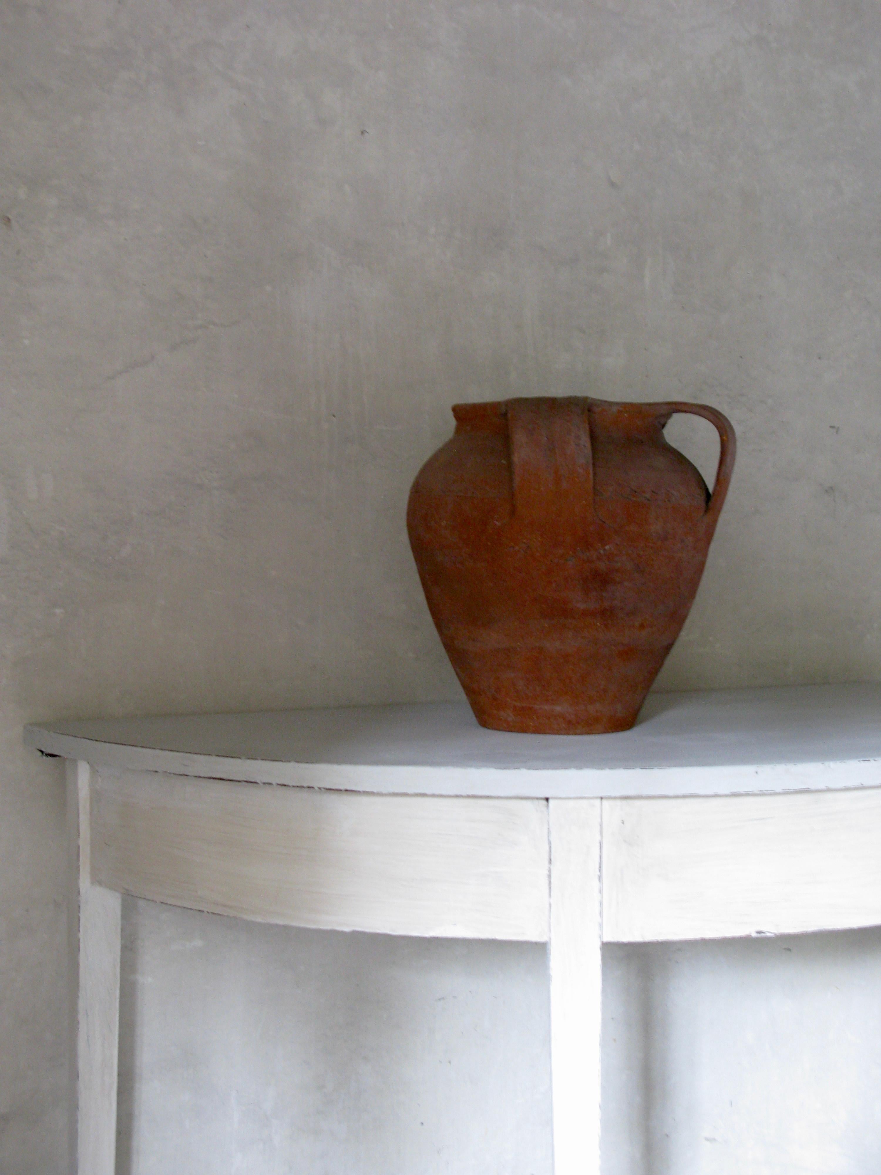 Hand-Carved Spanish Jar, 19th Century Spain, Country Pot, Water Jar, Terracotta, Vase