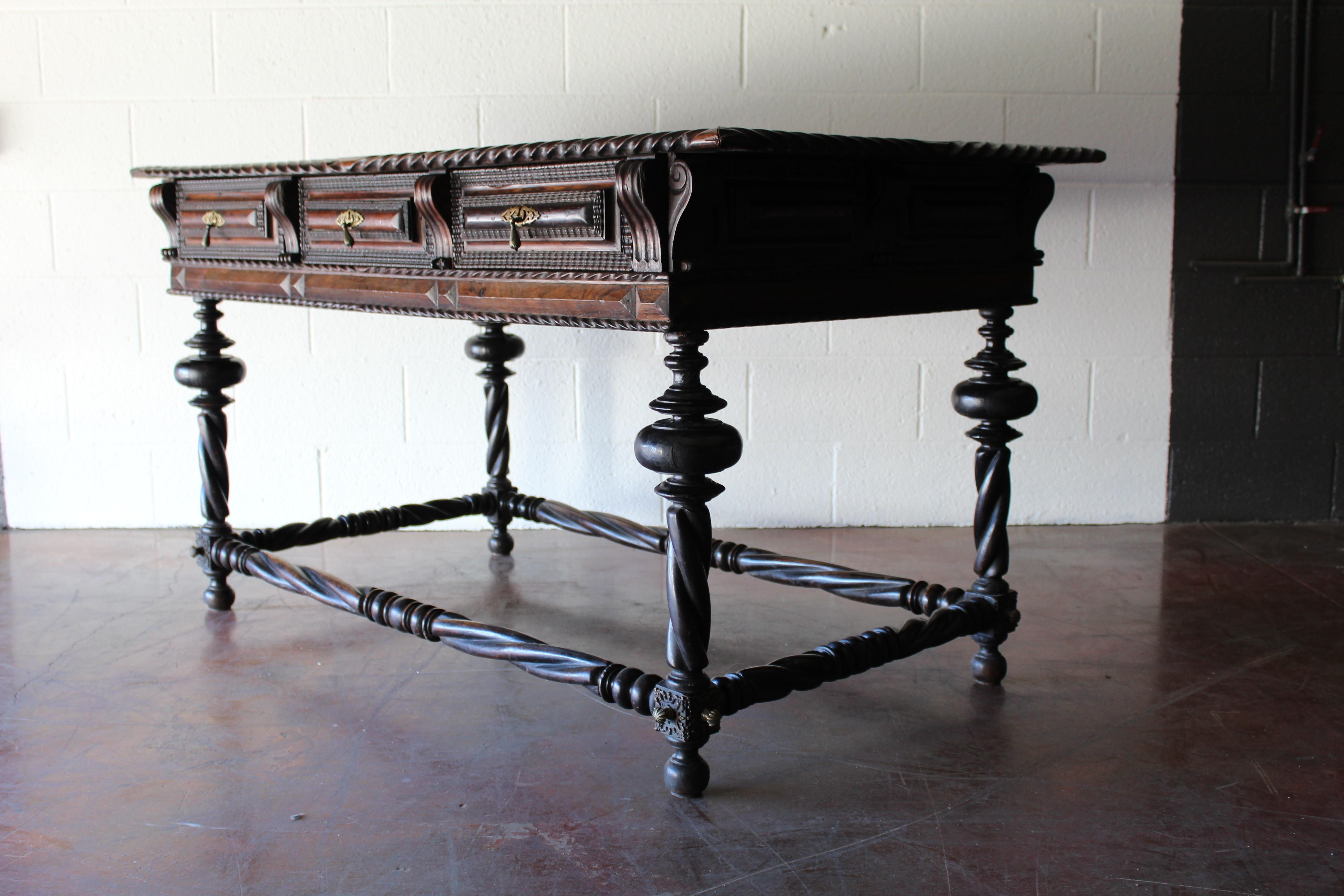 Antique Portuguese Library Table For Sale 7