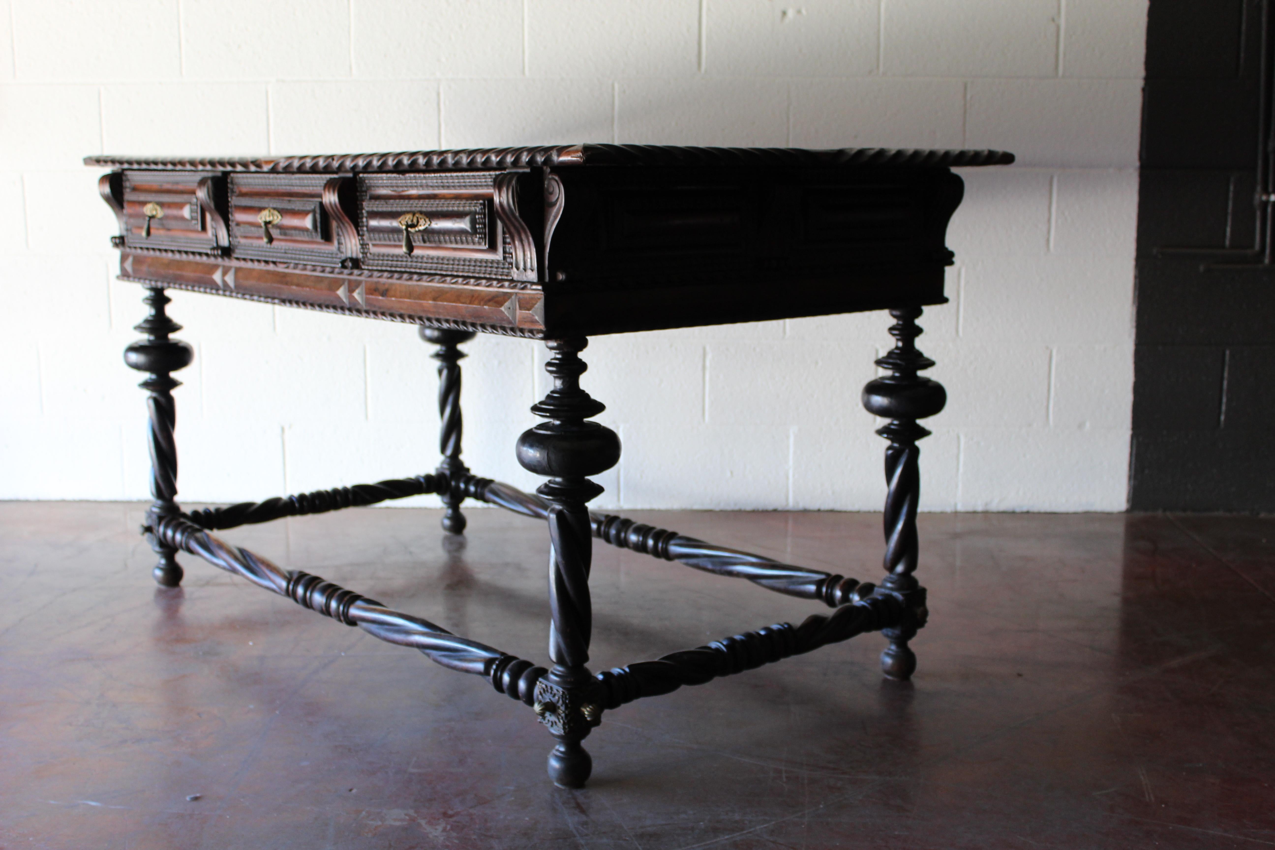 Antique Portuguese Library Table For Sale 8