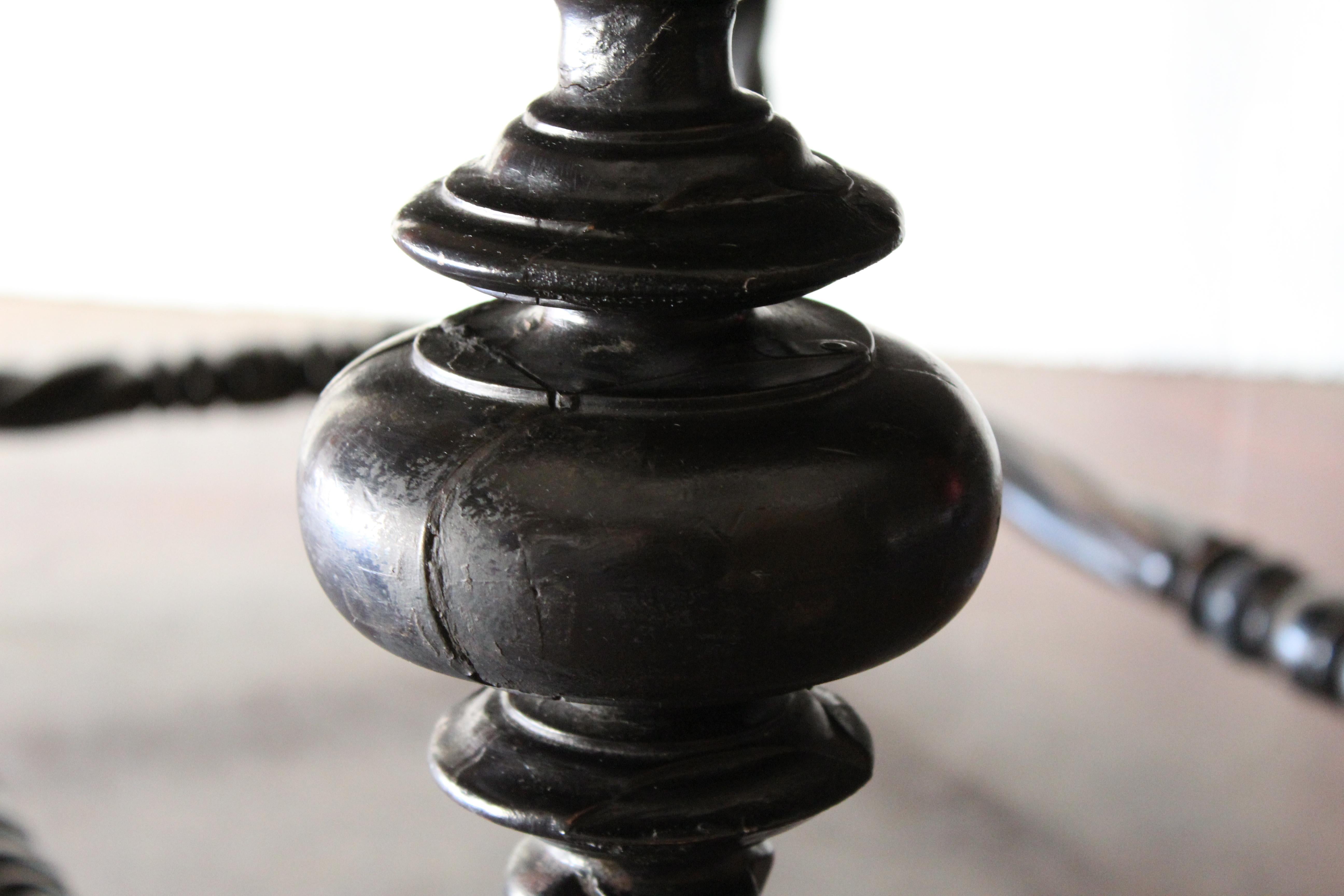 Walnut Antique Portuguese Library Table For Sale