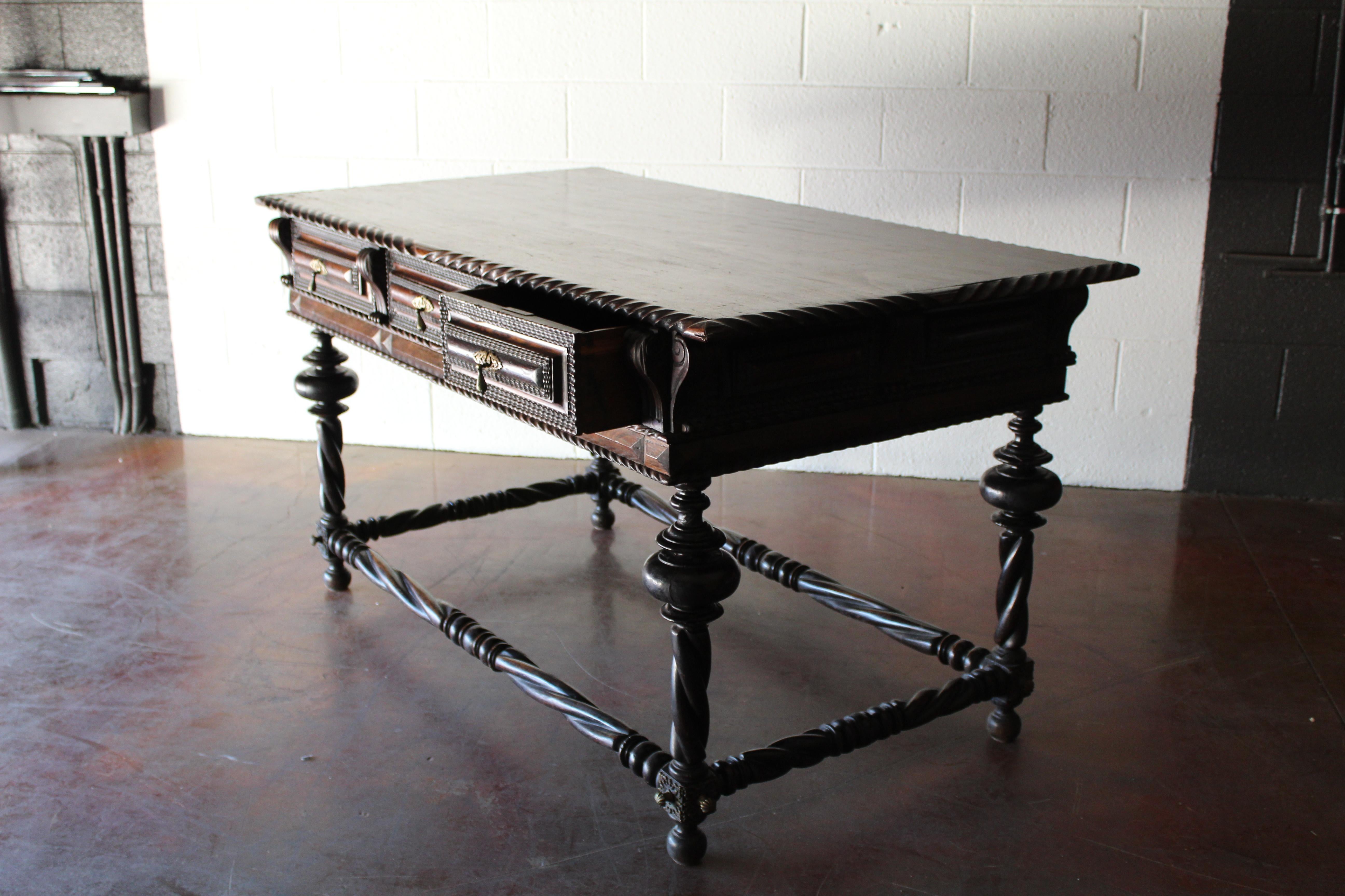 Antique Portuguese Library Table For Sale 2