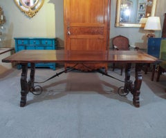 Antique Spanish Mahogany Trestle Table