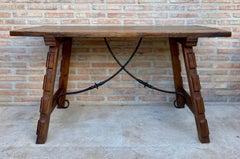 Antique Spanish Oak Work Table, 1800s
