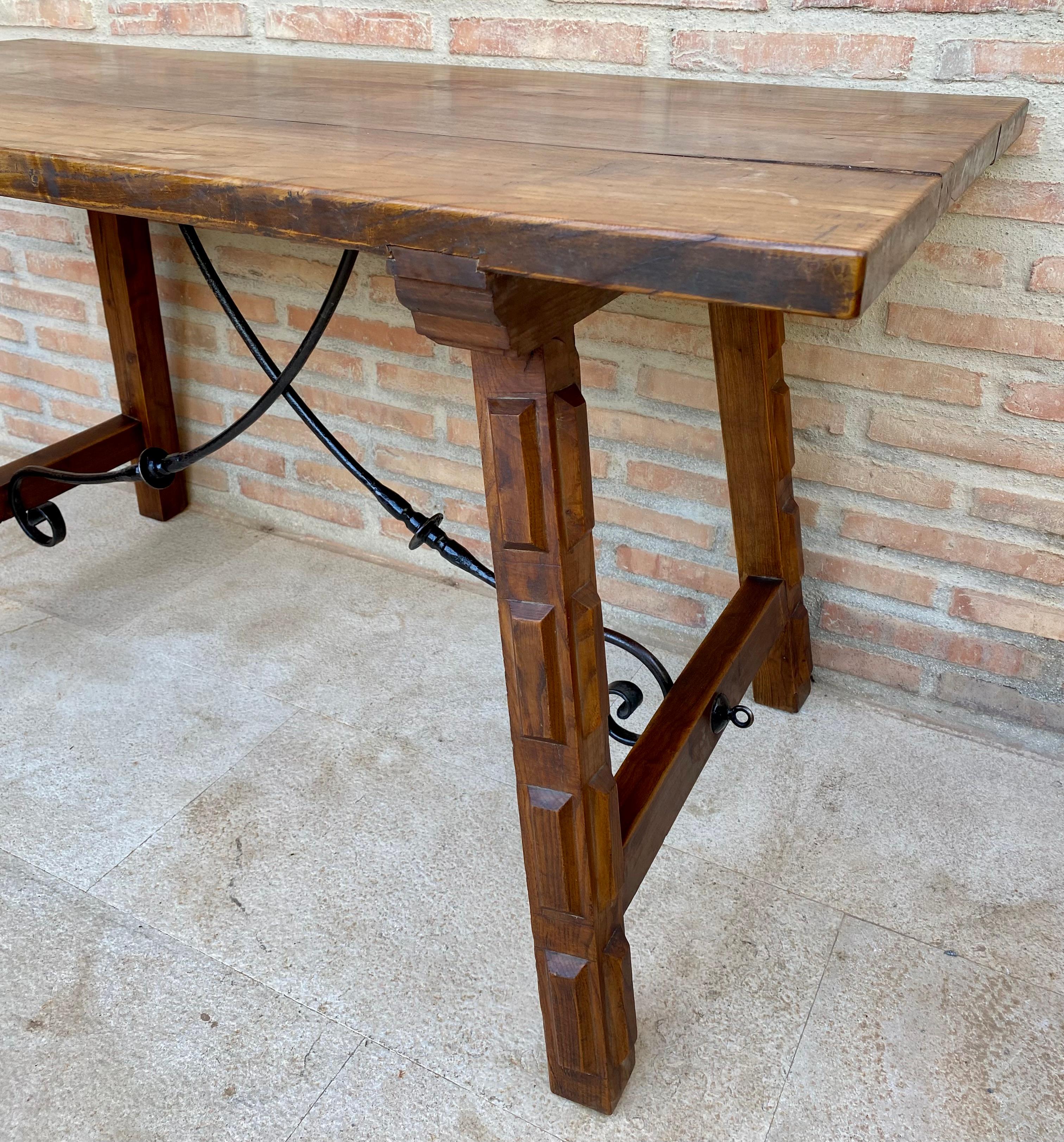 Quercia Antico tavolo da lavoro spagnolo in Oak, 1800 in vendita