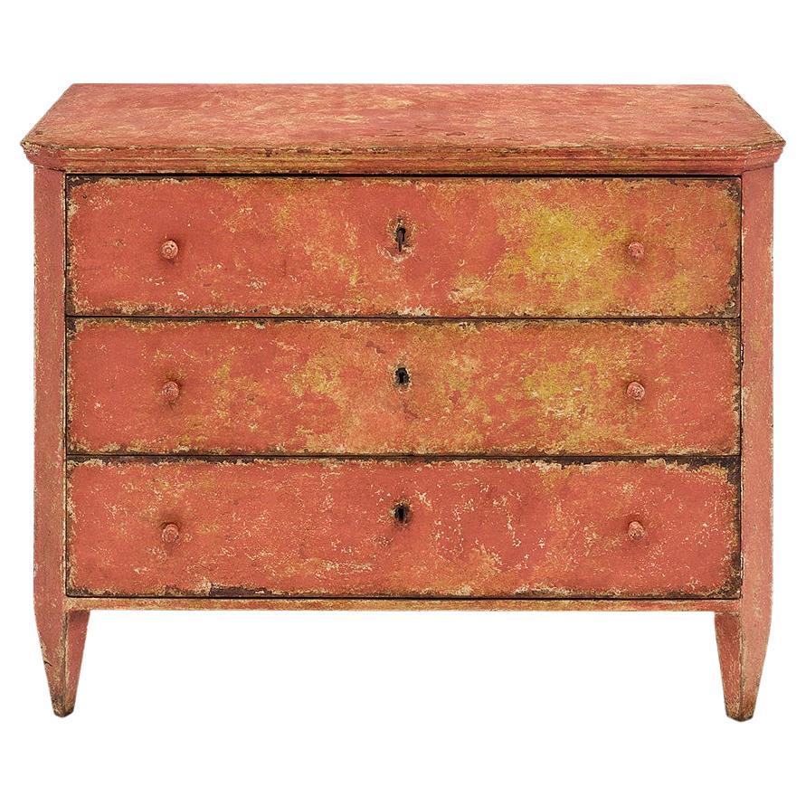 Arqueta Italiana Pintada de Salmón, Circa 1910