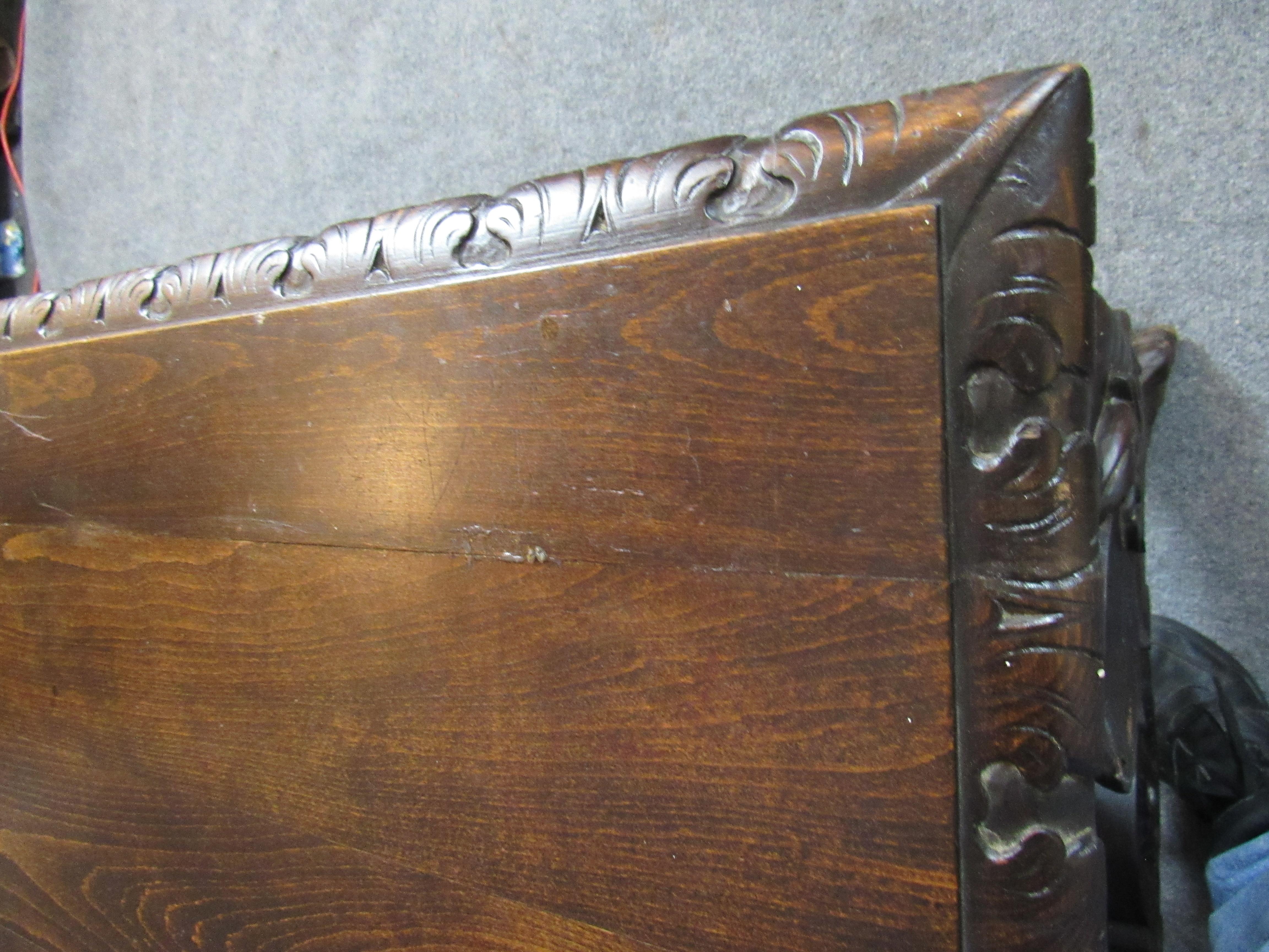 Antique Spanish Renaissance Claw Foot Desk 1