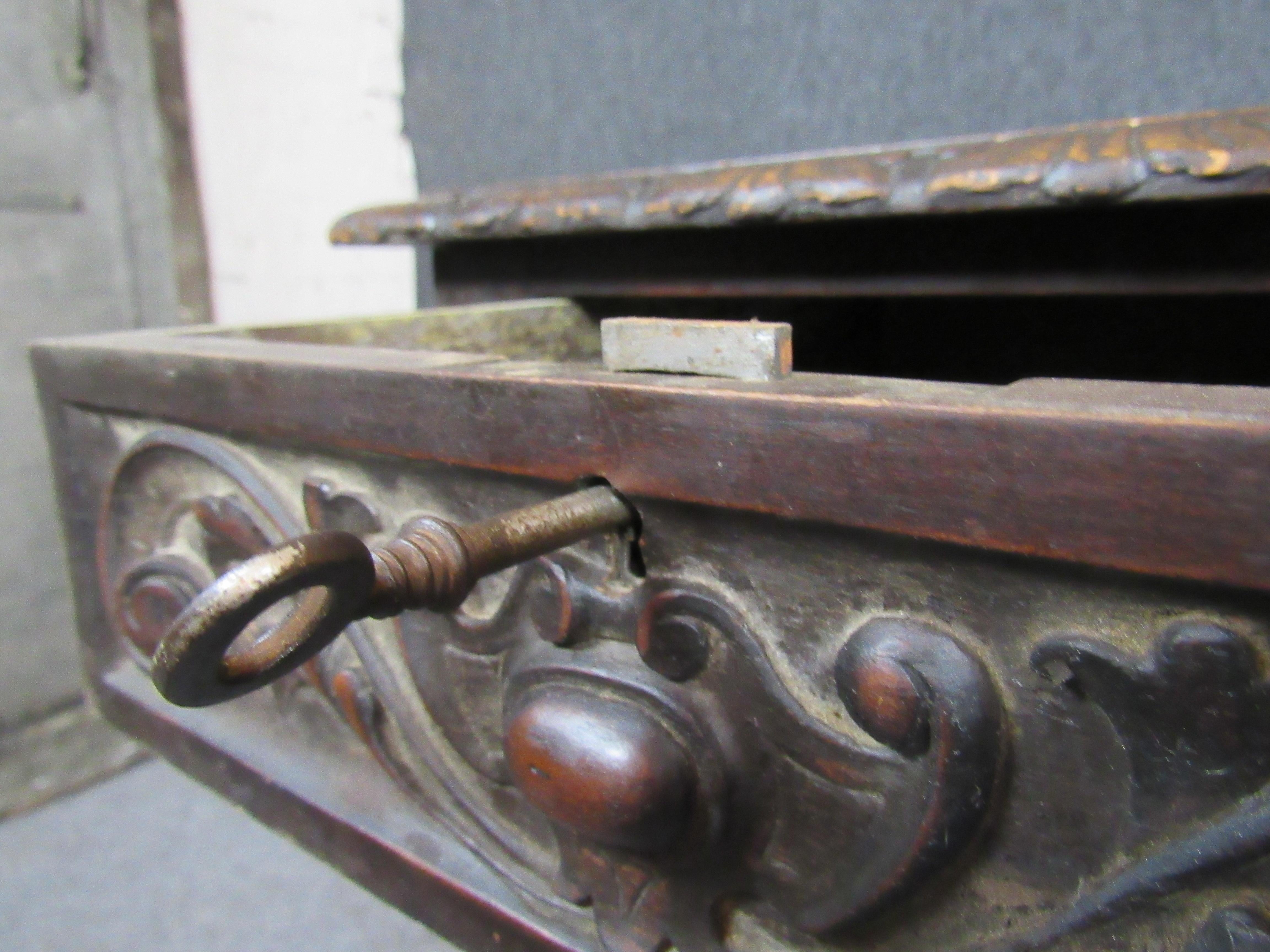Antique Spanish Renaissance Claw Foot Desk 6