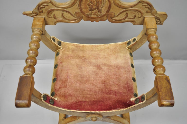 Antique Spanish Renaissance Curule Savonarola Throne Chair Armchair at 1stDibs curule chair