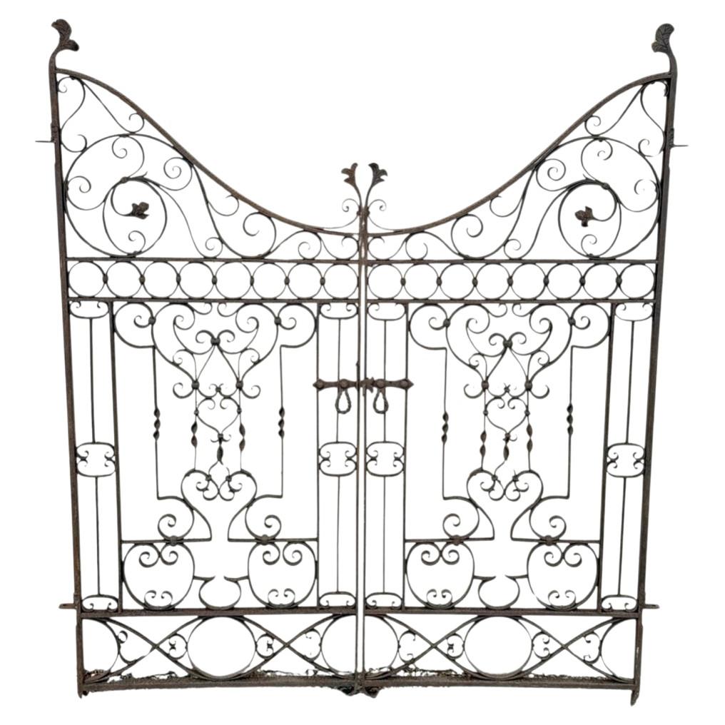 Antiguo Renacimiento Español Desplazamiento de Hierro Forjado 57 x 47 Jardín Puerta de Entrada Set