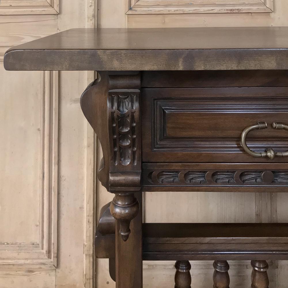 Antique Spanish Renaissance Walnut Hall Table, Console 1