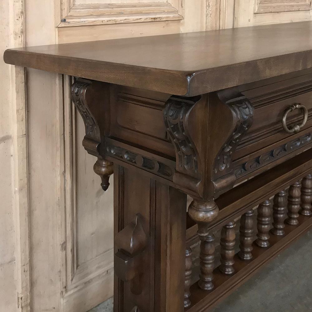 Antique Spanish Renaissance Walnut Hall Table, Console 3