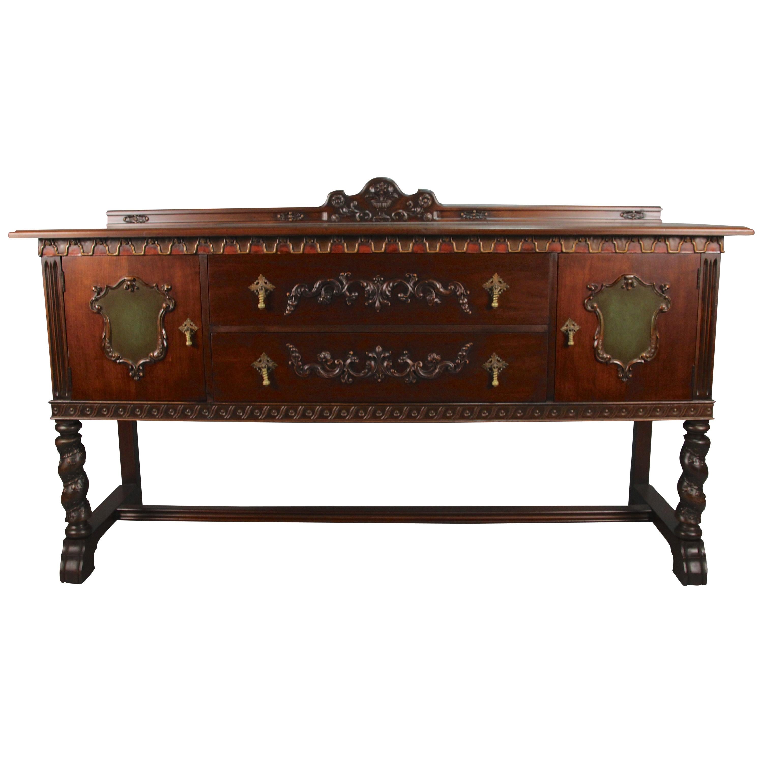 Antique Spanish Revival 1920s Spanish Revival Sideboard Buffet