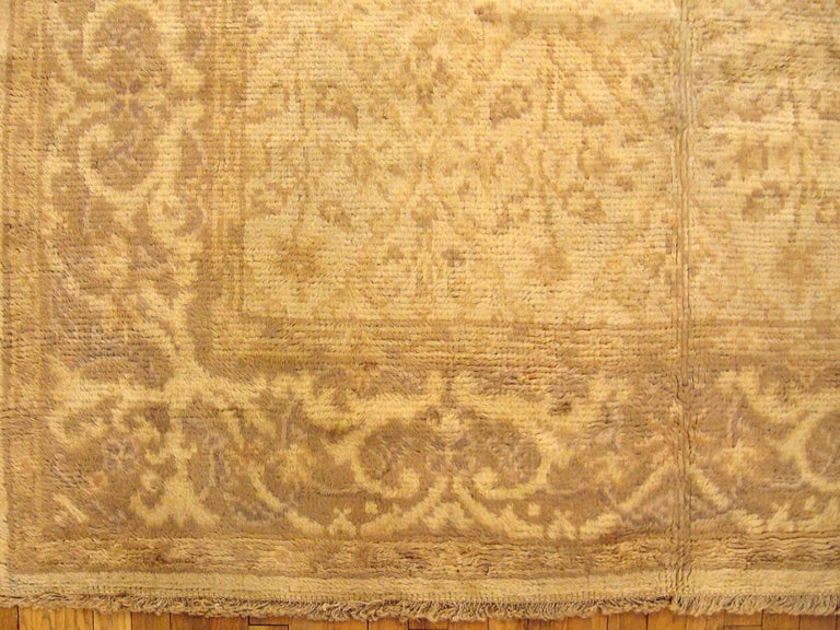 Antique Spanish Rug, in Room Size, W/ Diamond Design For Sale at 1stDibs