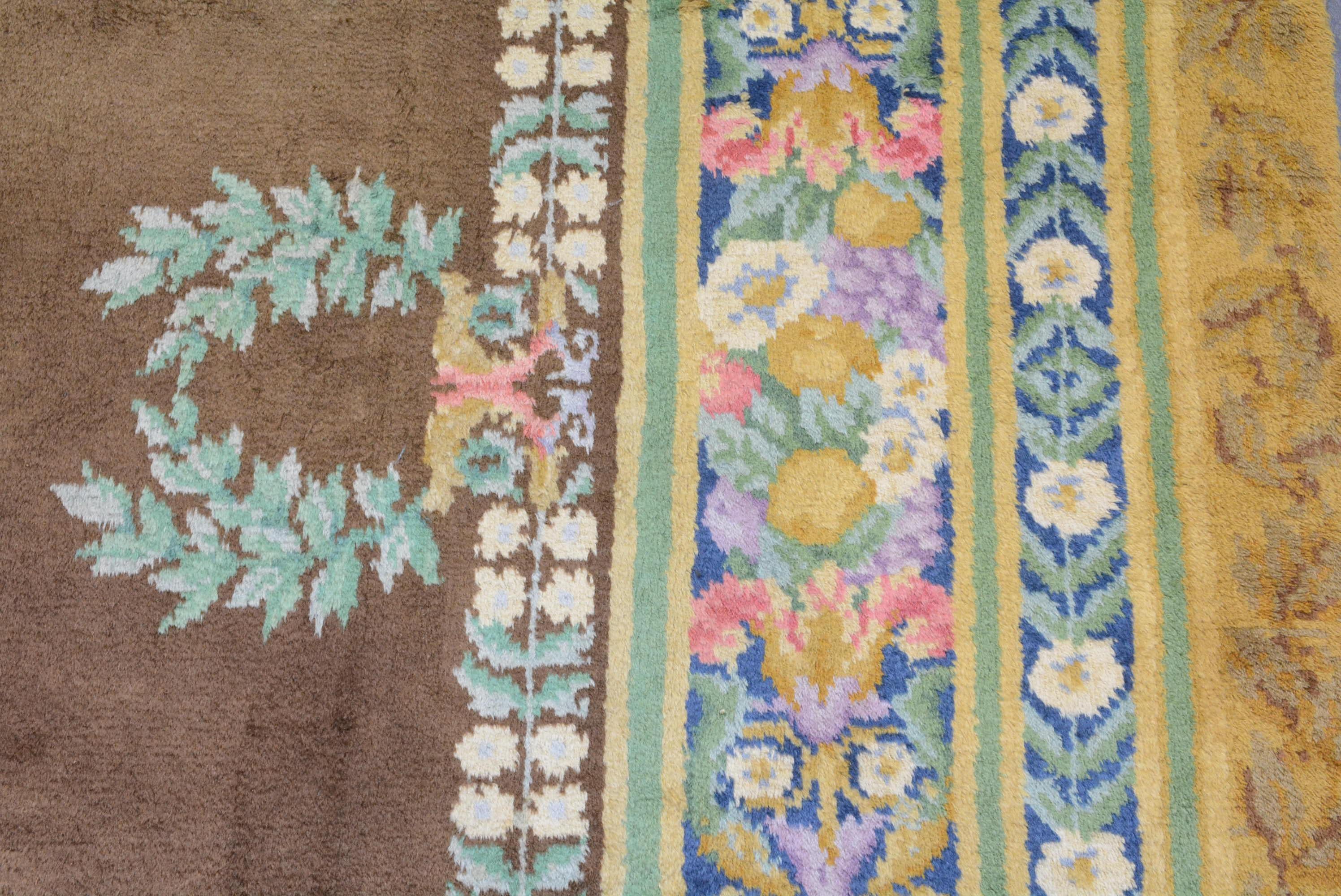 20th Century Antique Spanish Savonnerie Carpet For Sale