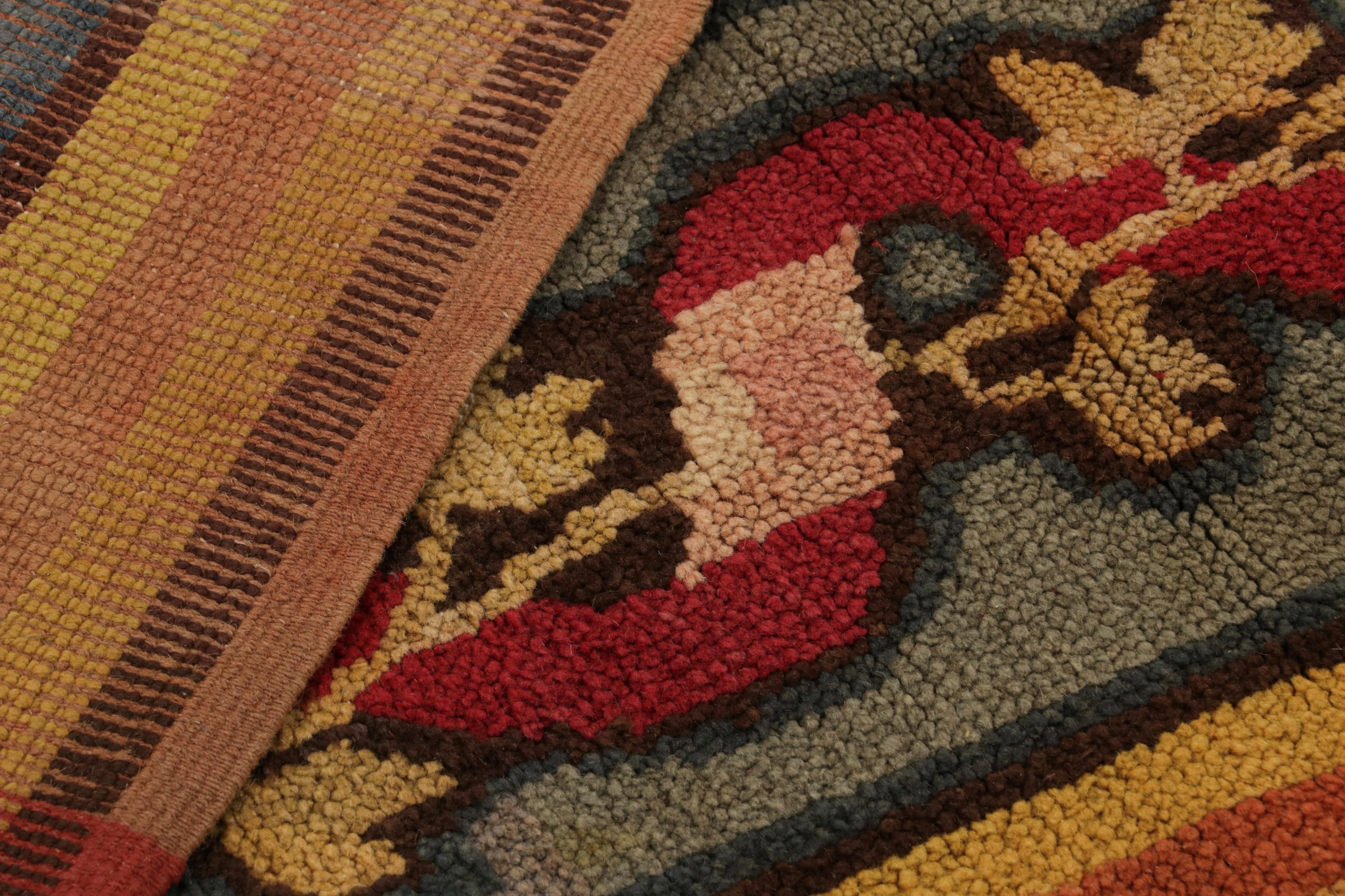 Antiker spanischer Savonnerie Teppich, mit Blumengirlanden, von Rug & Kilim (Seide) im Angebot