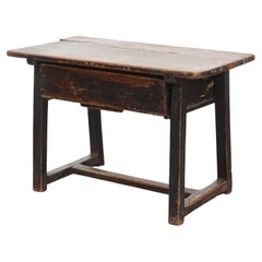 Antique Spanish side table from the late 18th century with a drawer