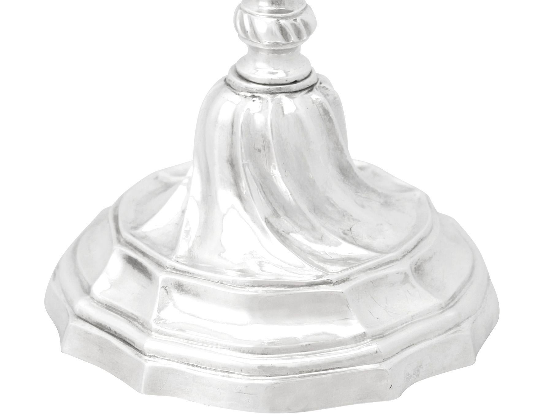 Early 19th Century Antique Spanish Silver Candle Holder For Sale