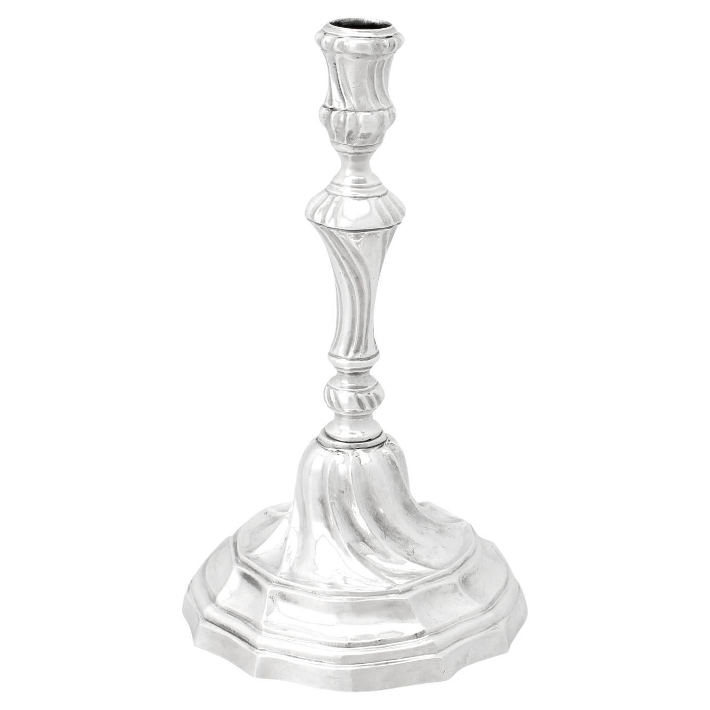 Antique Spanish Silver Candle Holder For Sale