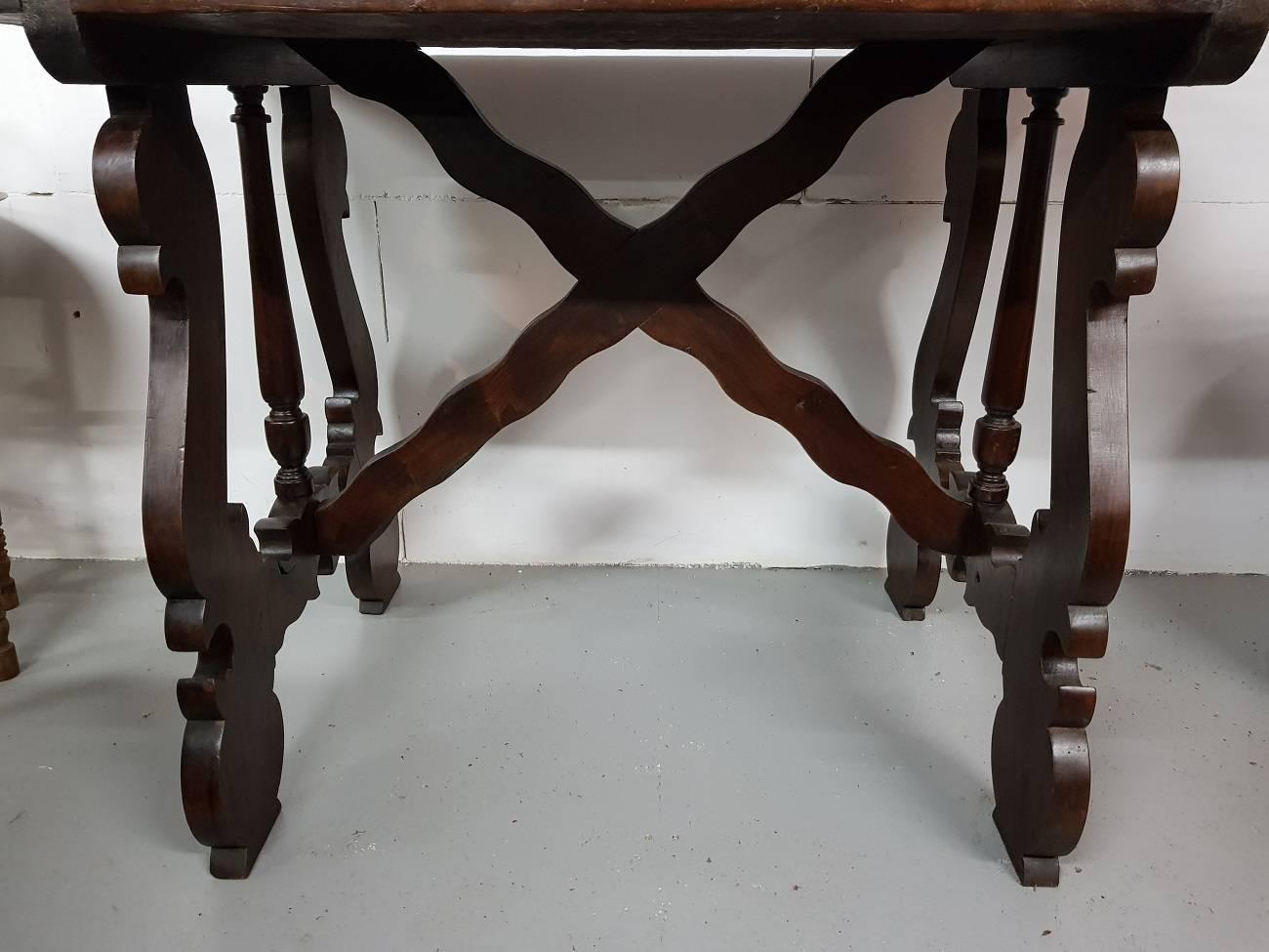 18th Century and Earlier Antique Spanish Small Size Table, 18th-19th Century For Sale