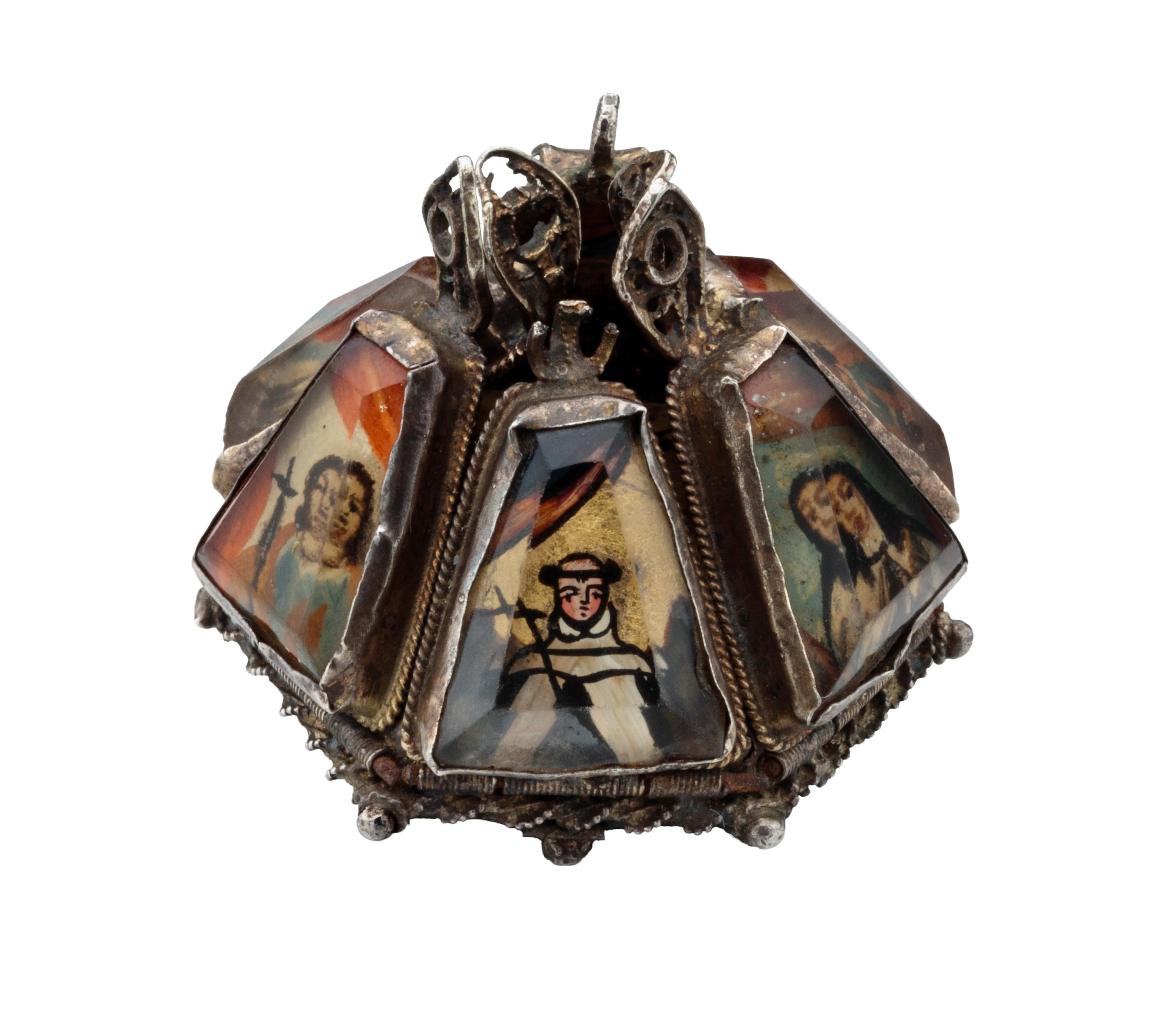 Antique Spanish Star Devotional Pendant 1