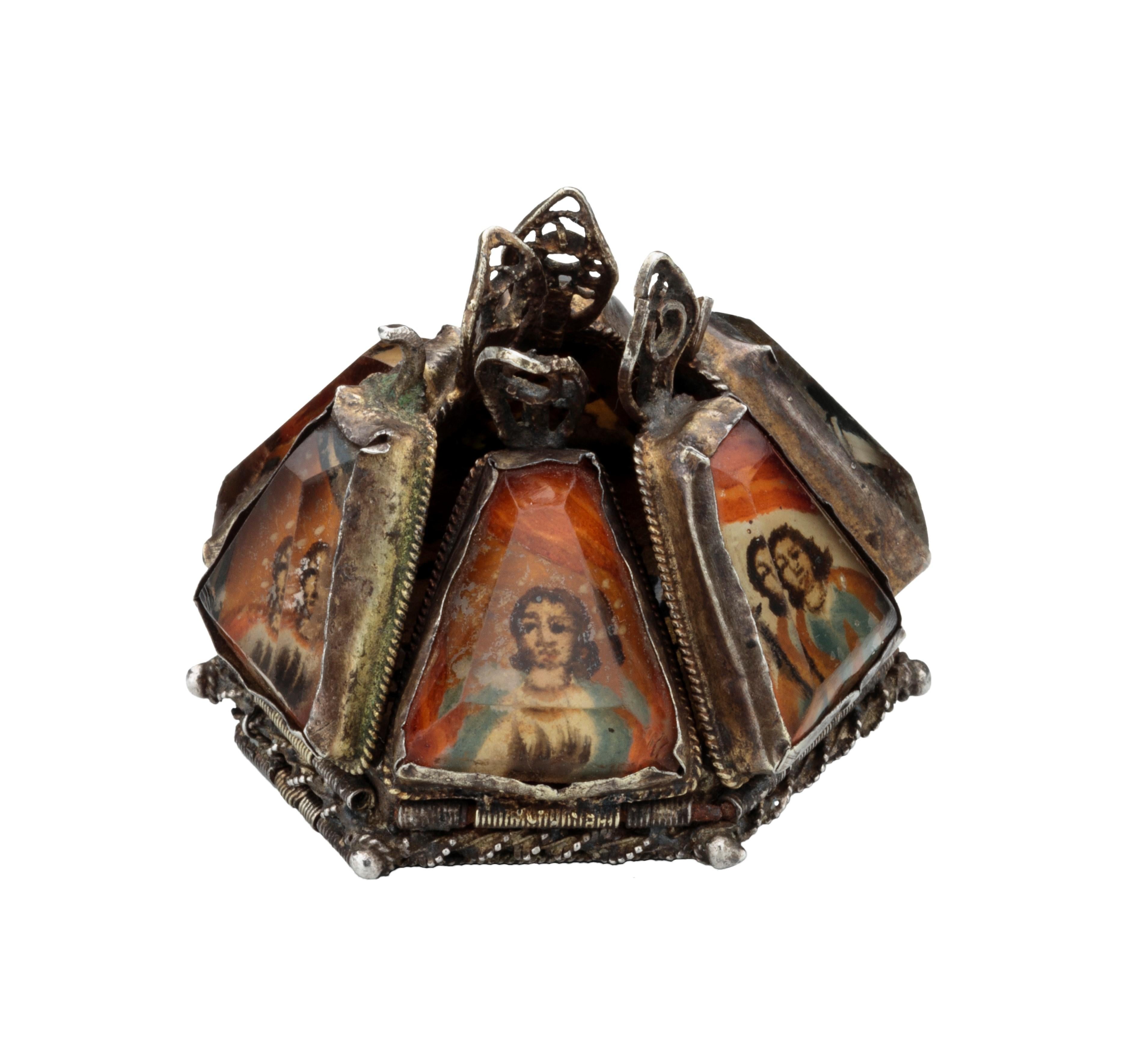 Antique Spanish Star Devotional Pendant 3