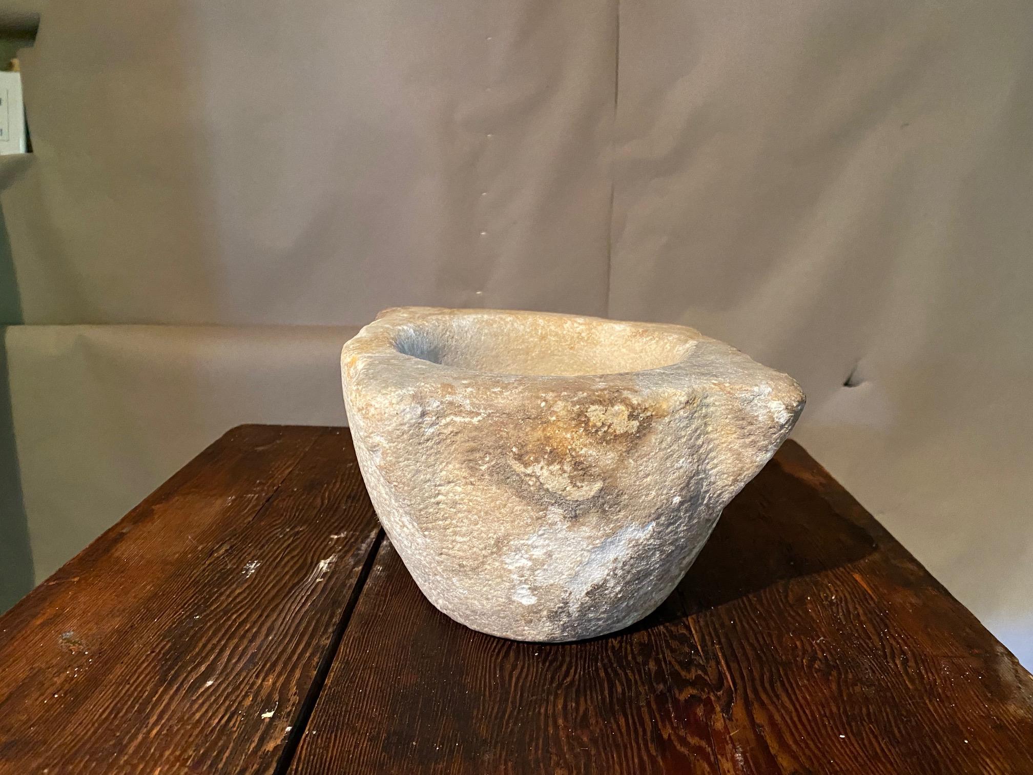antique stone mortar