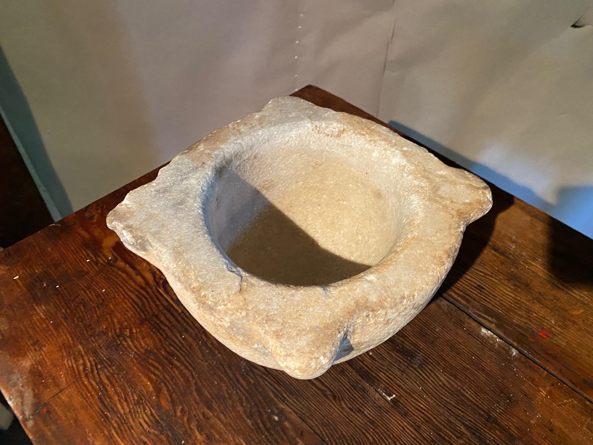 Early 20th Century Antique Spanish Stone Mortar For Sale