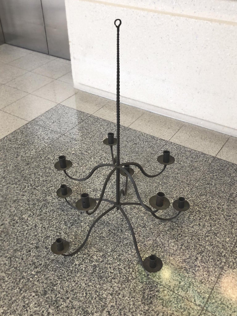 Antique Spanish Style Hand Iron Candelabra at 1stDibs