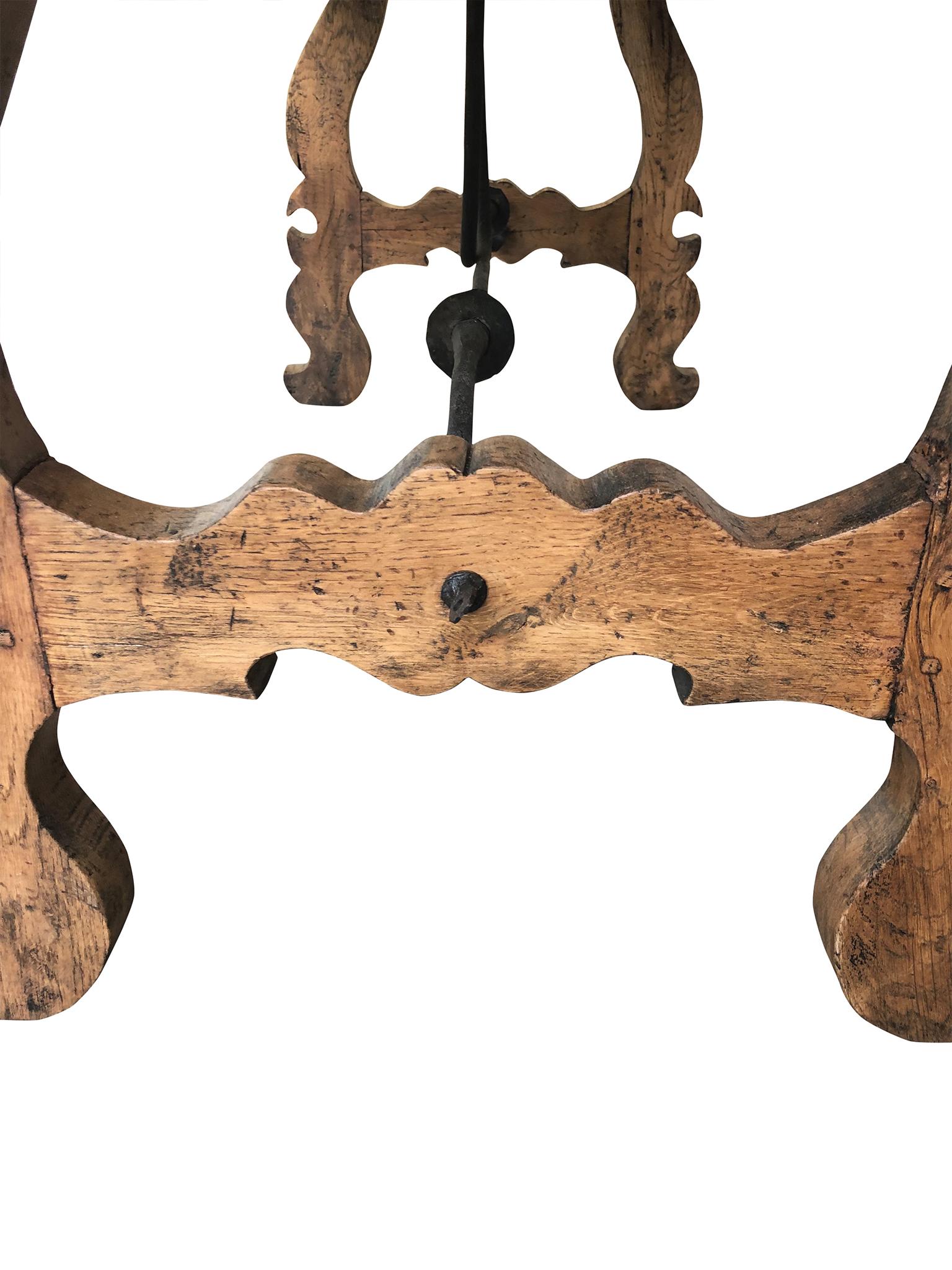 Antique Spanish-Style Oak Trestle Desk 9