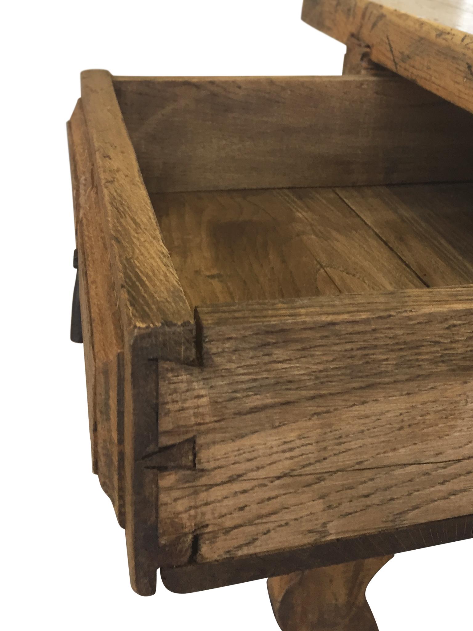 Antique Spanish-Style Oak Trestle Desk 1
