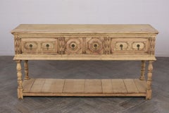Antique Spanish Style Server with a Bleach Finish