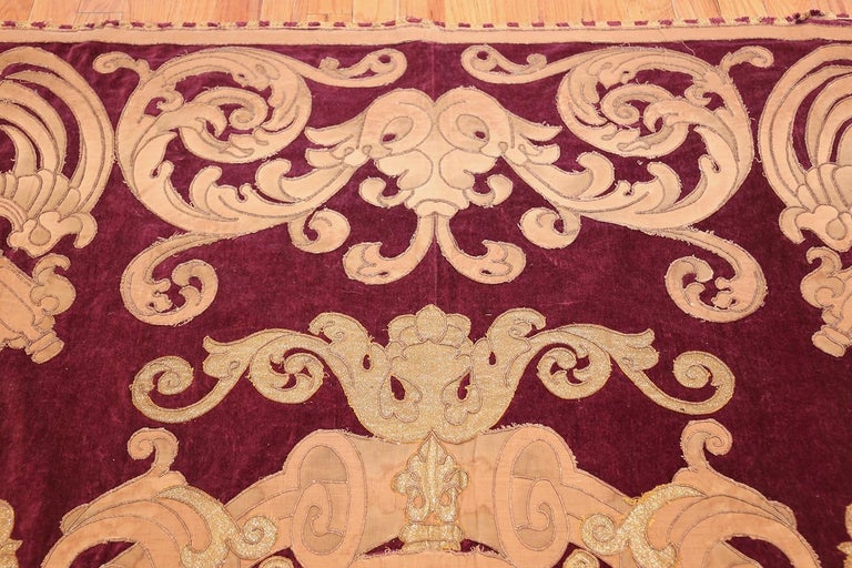 Antique Spanish Tapestry with Medallion. Size 8' x 8' 3" (2.44 m x 2.