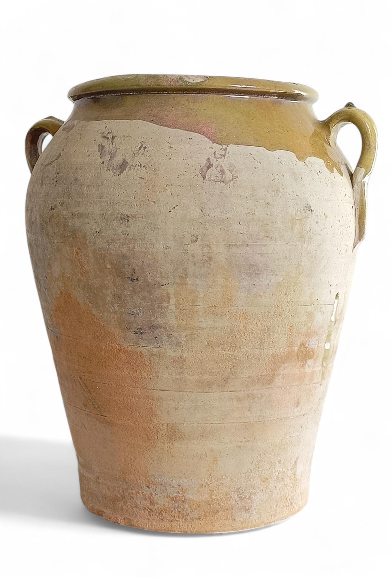 Antique Spanish Terracotta Olive Oil Large Jar with Patina, ci. 19th/20th C. For Sale 5