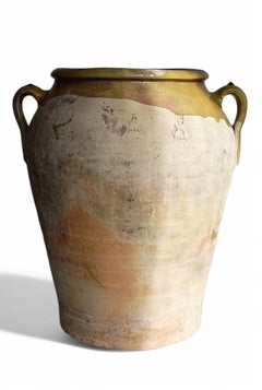 Rustic Antique Terracotta Olive Oil Jar with Patina, Spain, ci. 19th/20th C.