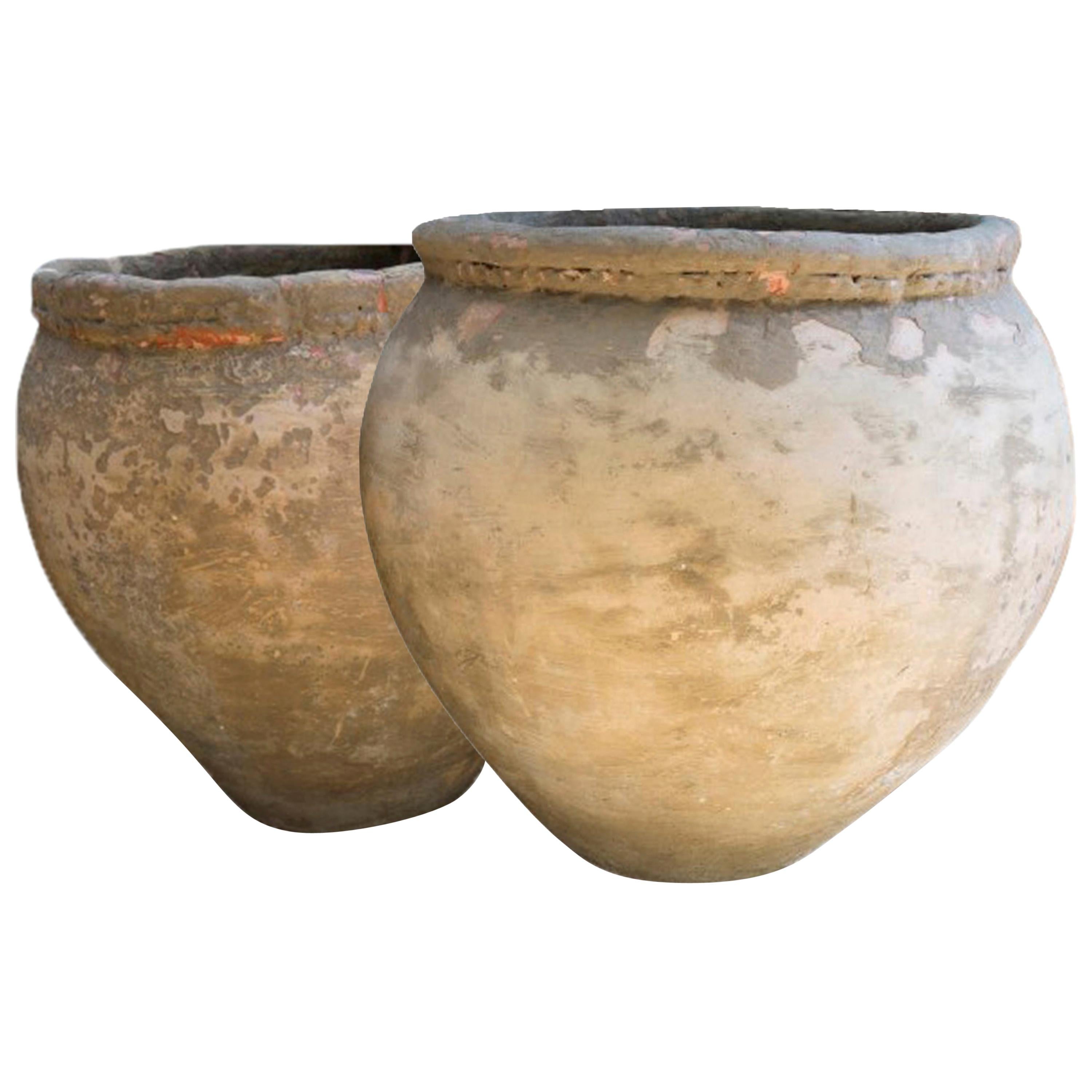 Antique Spanish Terracotta Urns For Sale
