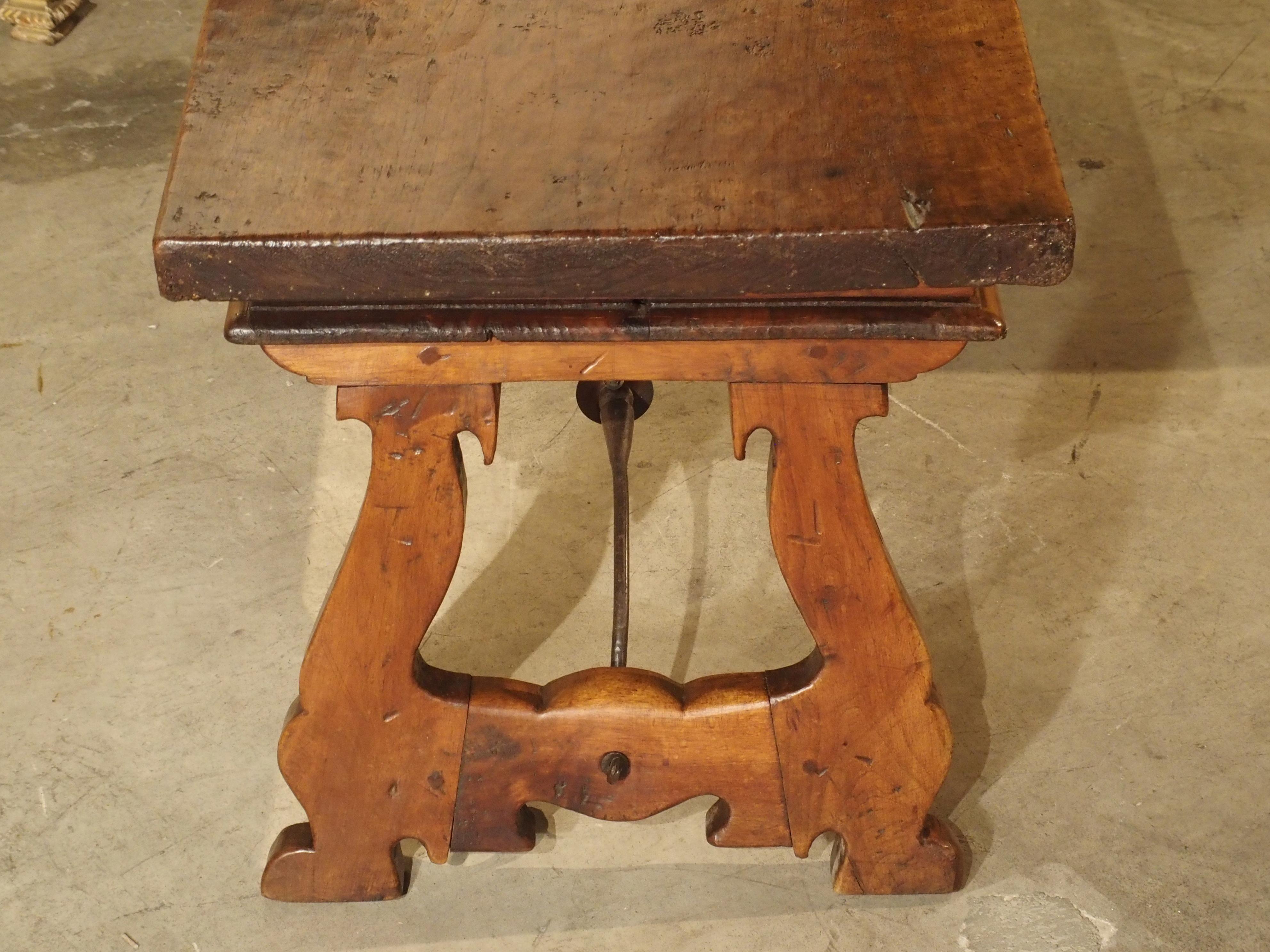 Antique Spanish Walnut Wood Coffee Table 6