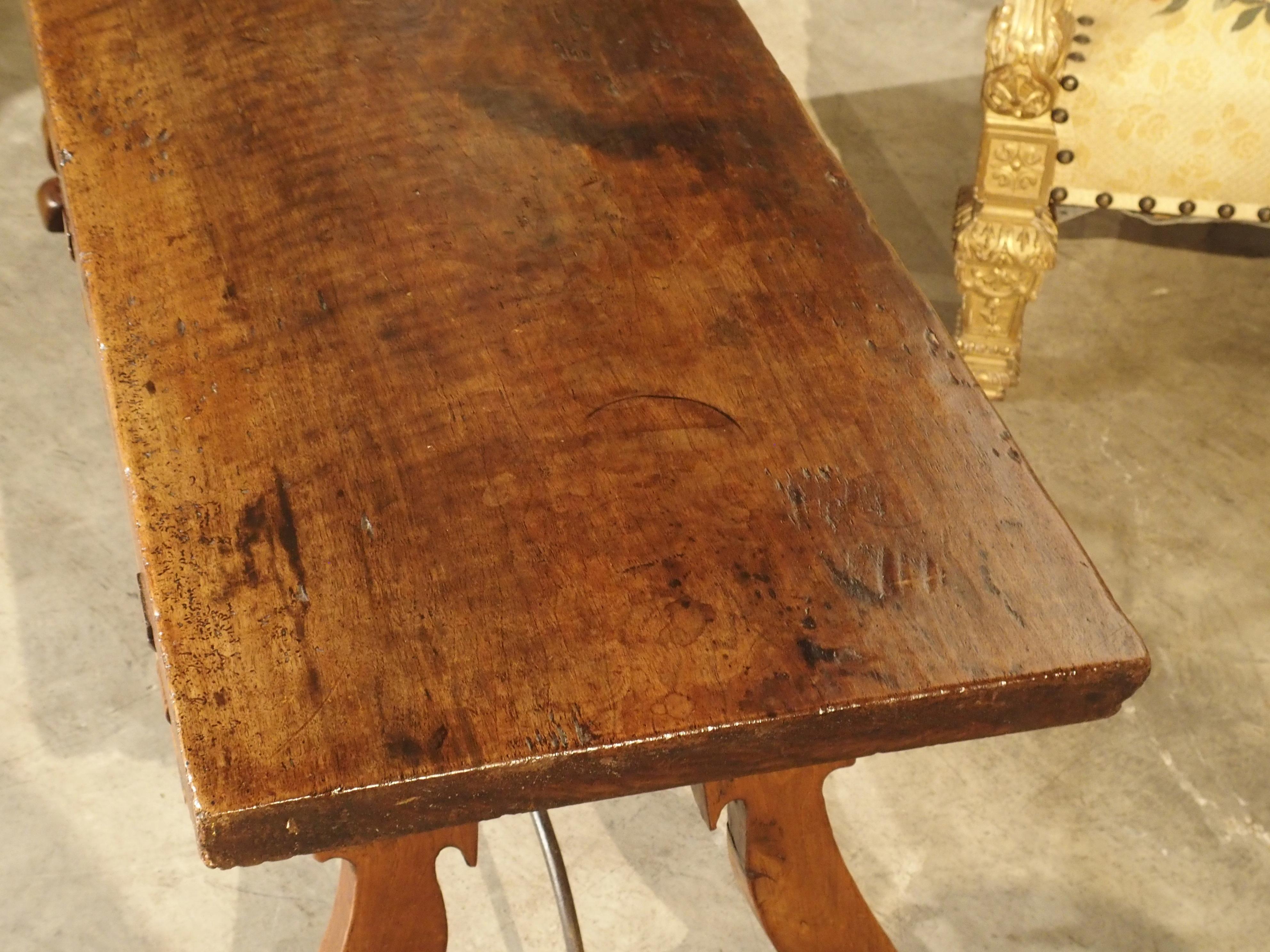 Antique Spanish Walnut Wood Coffee Table 7