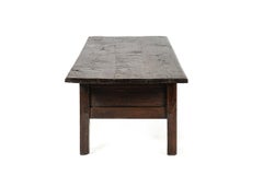 Antique Spanish warm brown Chestnut Coffee Table with inlaid marquetry