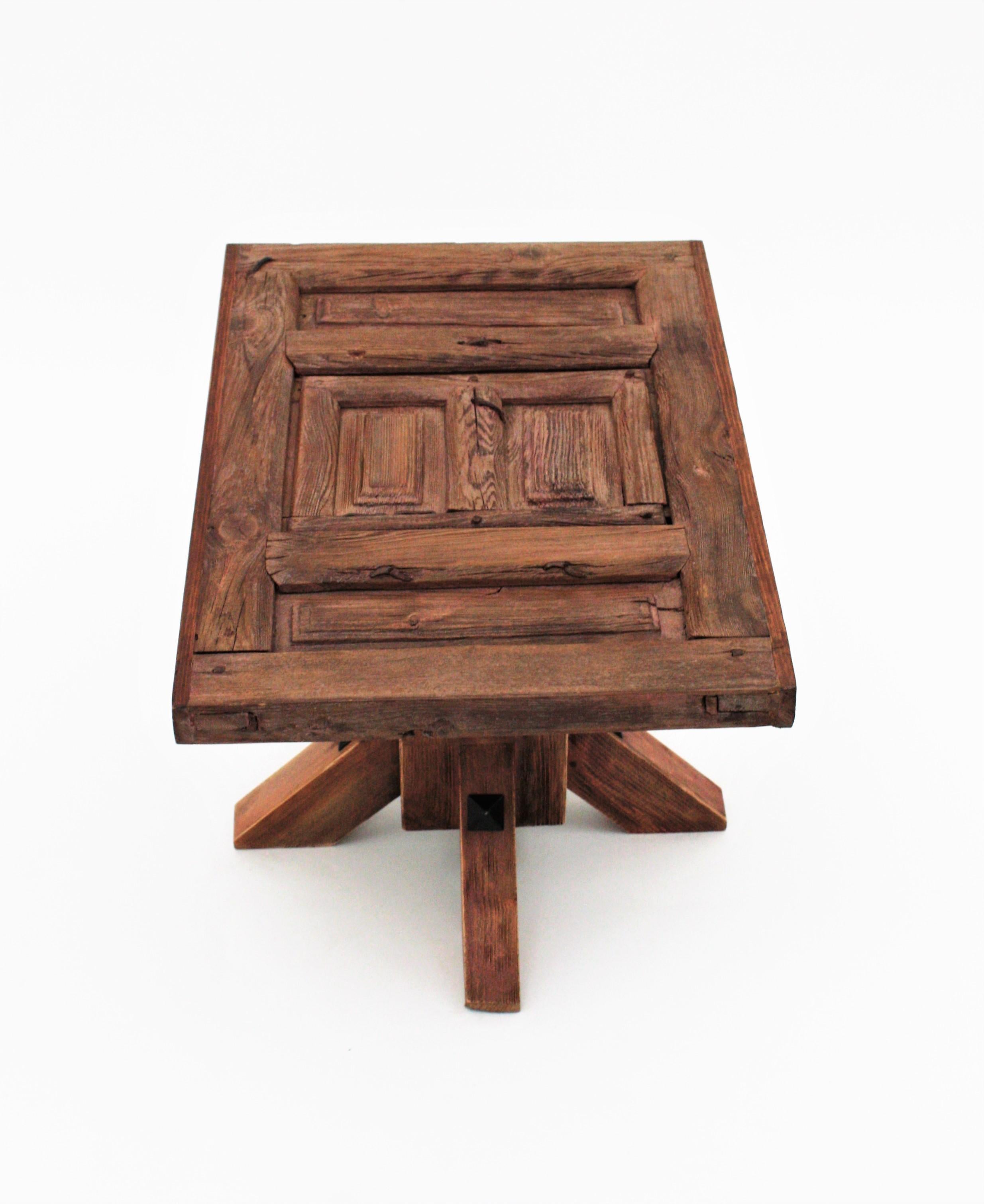 Antique Spanish Rustic Coffee Table / Side Table For Sale 3
